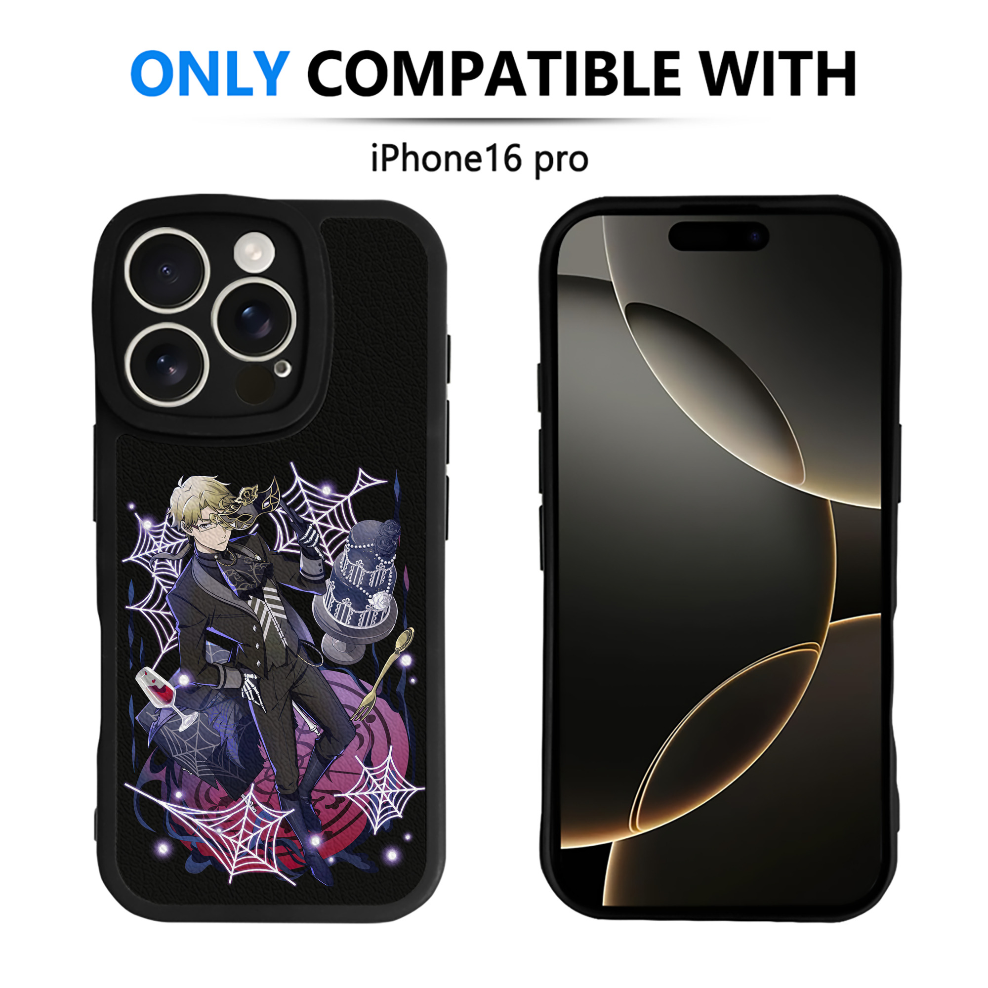 （画像用） 文豪ストレイドッグス Bungo Stray Dogs 【iPhone 16シリーズ対応】シリコンスマホケース（レザー調） 材質：シリコン